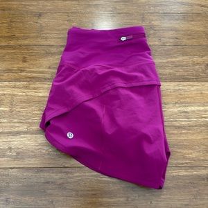 Lululemon Speed Up short. High rise. Magenta. Size 6.